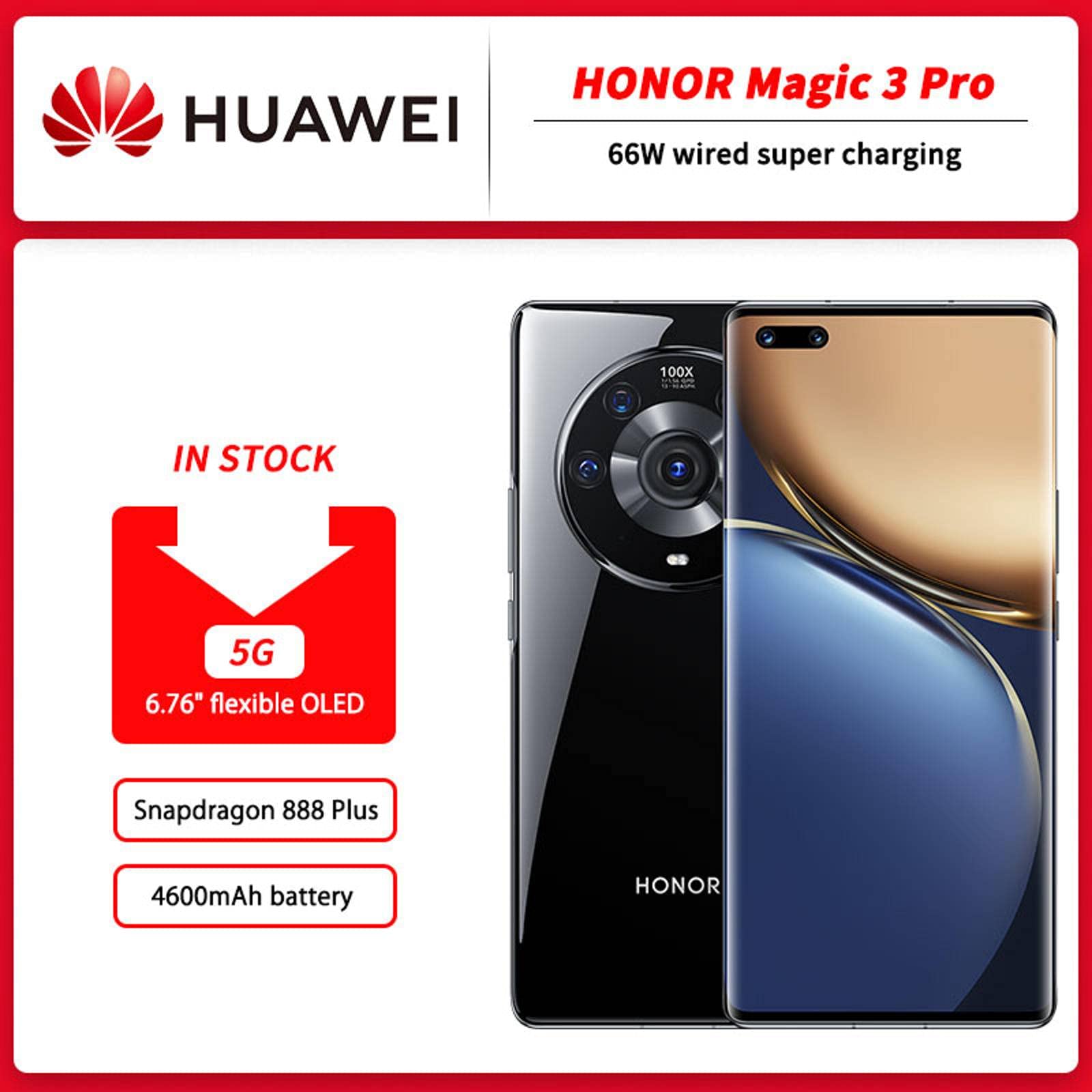 GWセール3000円引き　HONOR magic3pro+ 12/512 Amazon.com: H O N O R Magic3 Pro5 G Teléfono Móvil 6.76 ''120 Hz